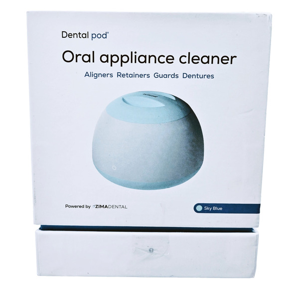 Zima Dental Pod | Sky Blue | Ultrasonic Retainer Cleaner Machine - Picture 1 of 11
